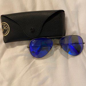 Ray-Ban Blue Violet Mirrored Aviators